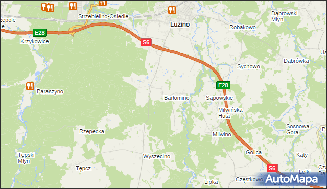 mapa Barłomino, Barłomino na mapie Targeo