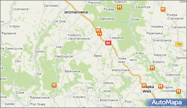 mapa Bębło, Bębło na mapie Targeo