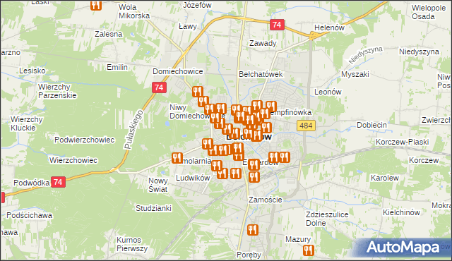 mapa Bełchatów, Bełchatów na mapie Targeo