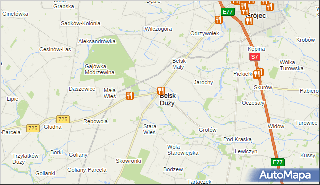 mapa Belsk Duży, Belsk Duży na mapie Targeo