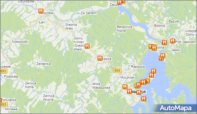 mapa Berezka, Berezka na mapie Targeo