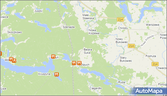 mapa Bestra Suka, Bestra Suka na mapie Targeo