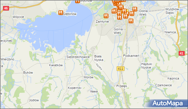 mapa Biała Nyska, Biała Nyska na mapie Targeo