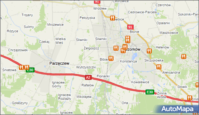 mapa Bibianów, Bibianów na mapie Targeo