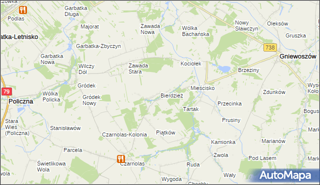 mapa Bierdzież, Bierdzież na mapie Targeo