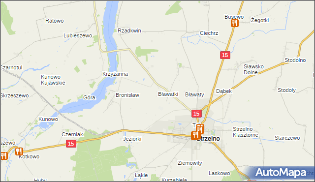 mapa Bławatki, Bławatki na mapie Targeo