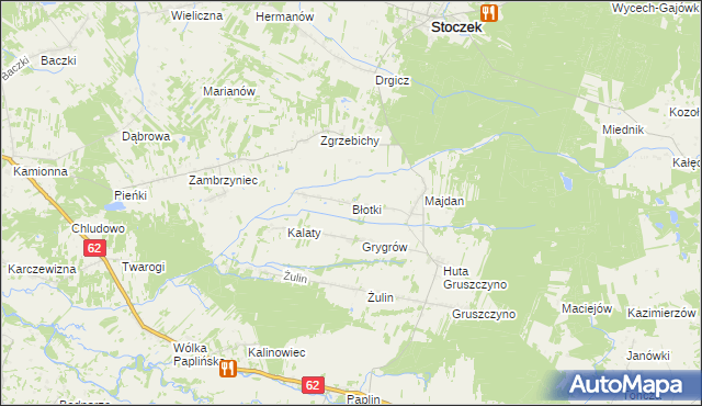 mapa Błotki, Błotki na mapie Targeo