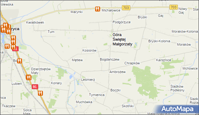 mapa Bogdańczew, Bogdańczew na mapie Targeo