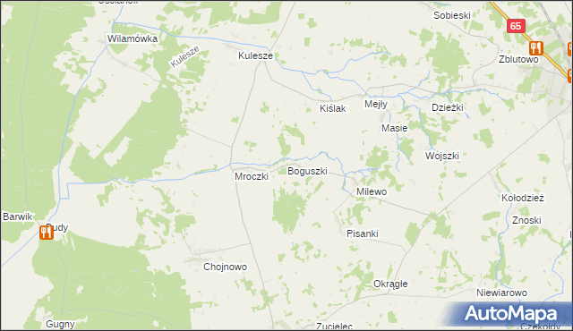 mapa Boguszki gmina Trzcianne, Boguszki gmina Trzcianne na mapie Targeo