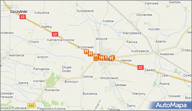 mapa Borysławice, Borysławice na mapie Targeo