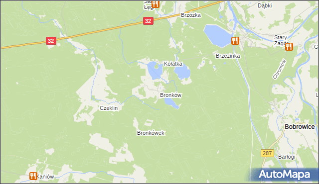 mapa Bronków, Bronków na mapie Targeo