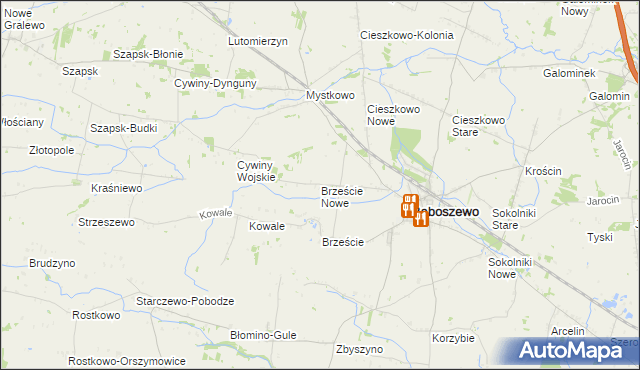 mapa Brzeście Nowe, Brzeście Nowe na mapie Targeo