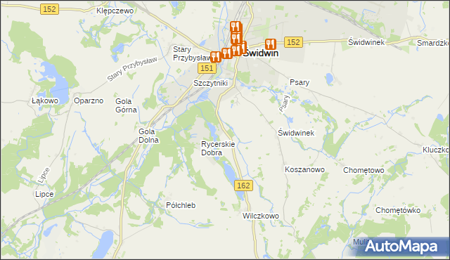 mapa Buczyna gmina Świdwin, Buczyna gmina Świdwin na mapie Targeo