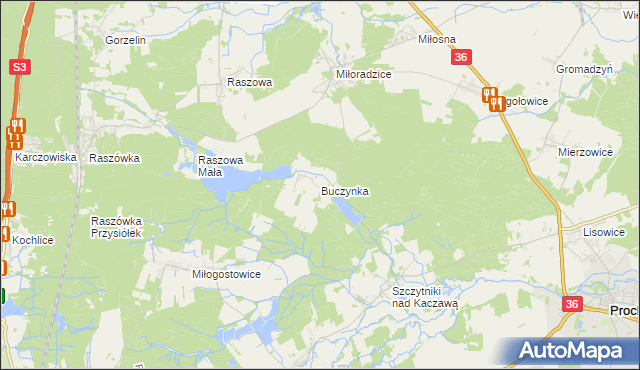 mapa Buczynka, Buczynka na mapie Targeo