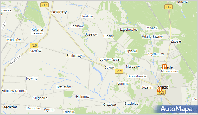 mapa Buków-Parcel, Buków-Parcel na mapie Targeo