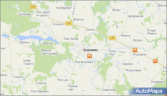 mapa Bukowiec powiat świecki, Bukowiec powiat świecki na mapie Targeo