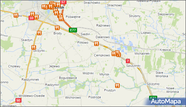 mapa Cempkowo, Cempkowo na mapie Targeo