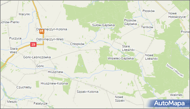 mapa Chłopków-Kolonia, Chłopków-Kolonia na mapie Targeo