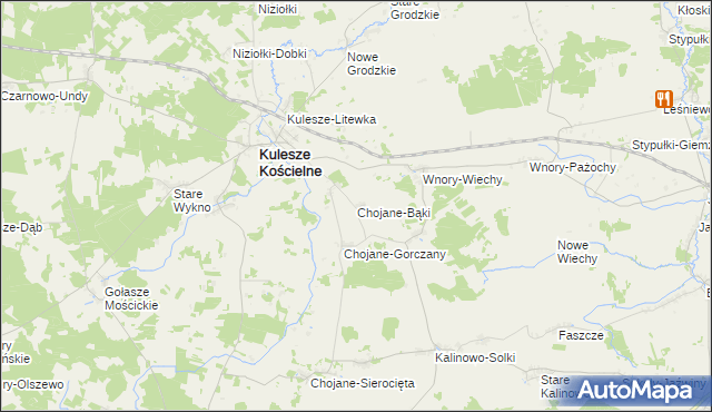 mapa Chojane-Bąki, Chojane-Bąki na mapie Targeo