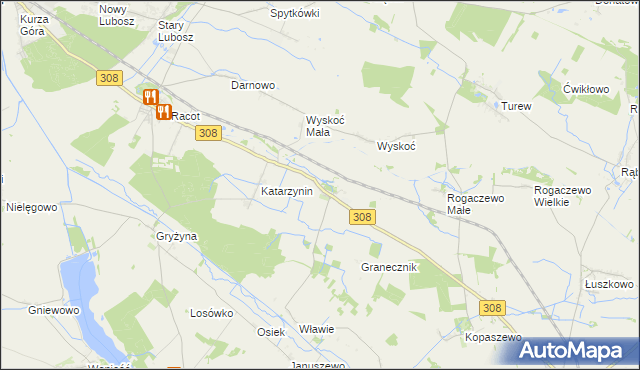 mapa Choryń, Choryń na mapie Targeo