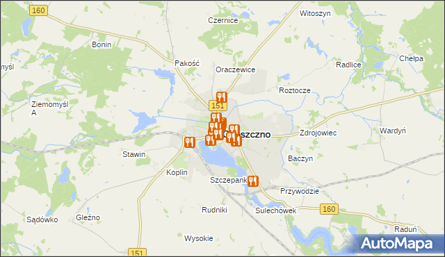 mapa Choszczno, Choszczno na mapie Targeo