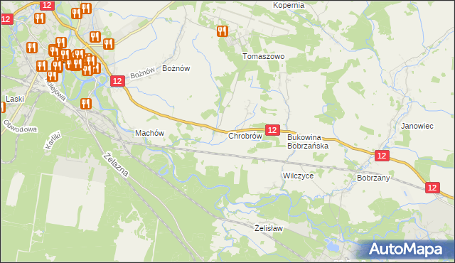mapa Chrobrów, Chrobrów na mapie Targeo