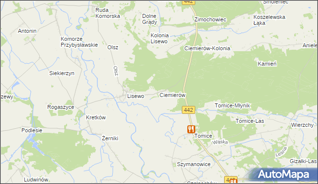 mapa Ciemierów, Ciemierów na mapie Targeo