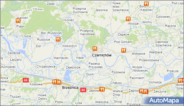 mapa Czernichów powiat krakowski, Czernichów powiat krakowski na mapie Targeo