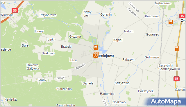 mapa Czerniejewo, Czerniejewo na mapie Targeo