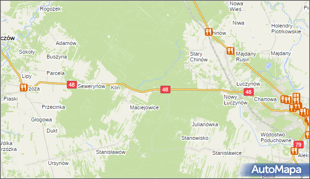 mapa Cztery Kopce, Cztery Kopce na mapie Targeo