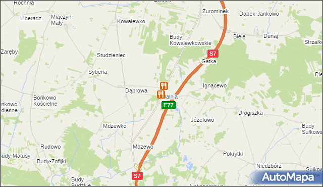 mapa Dalnia gmina Strzegowo, Dalnia gmina Strzegowo na mapie Targeo