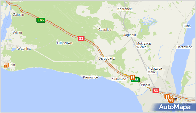 mapa Dargobądz, Dargobądz na mapie Targeo