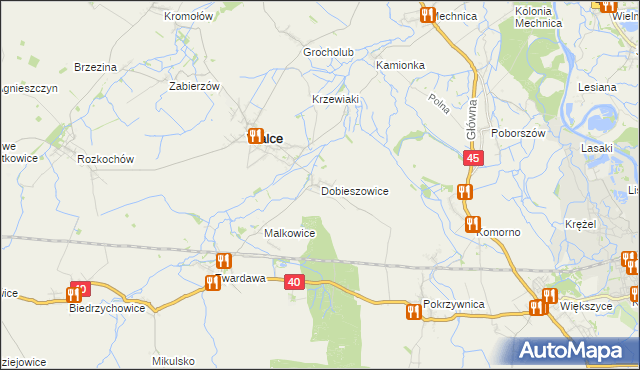 mapa Dobieszowice gmina Walce, Dobieszowice gmina Walce na mapie Targeo