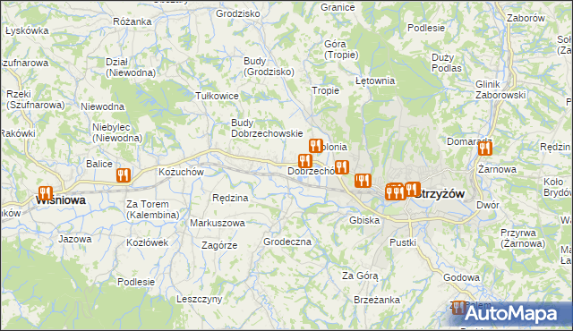 mapa Dobrzechów, Dobrzechów na mapie Targeo