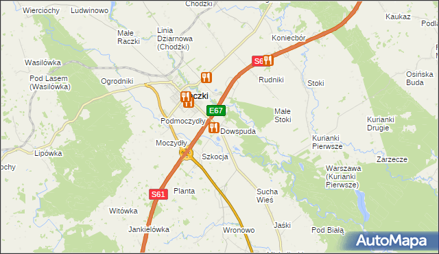 mapa Dowspuda, Dowspuda na mapie Targeo