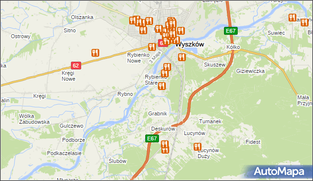 mapa Drogoszewo gmina Wyszków, Drogoszewo gmina Wyszków na mapie Targeo