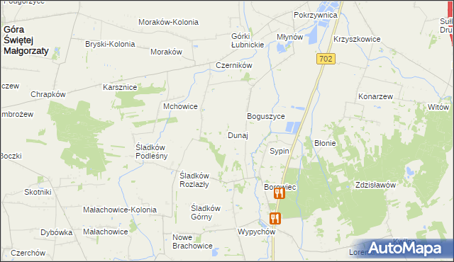 mapa Dunaj gmina Piątek, Dunaj gmina Piątek na mapie Targeo