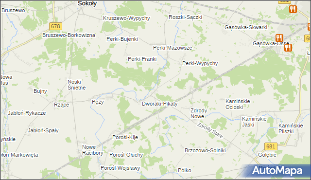 mapa Dworaki-Staśki, Dworaki-Staśki na mapie Targeo