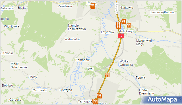 mapa Dworzyska gmina Izbica, Dworzyska gmina Izbica na mapie Targeo