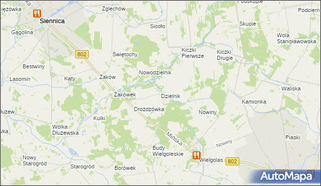 mapa Dzielnik, Dzielnik na mapie Targeo