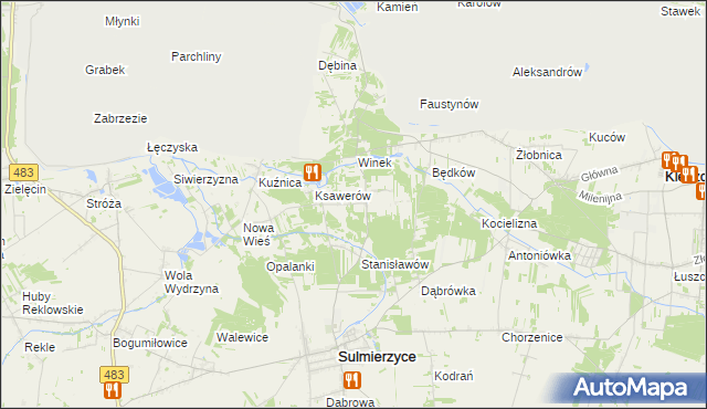 mapa Eligiów, Eligiów na mapie Targeo