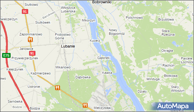 mapa Gąbinek, Gąbinek na mapie Targeo