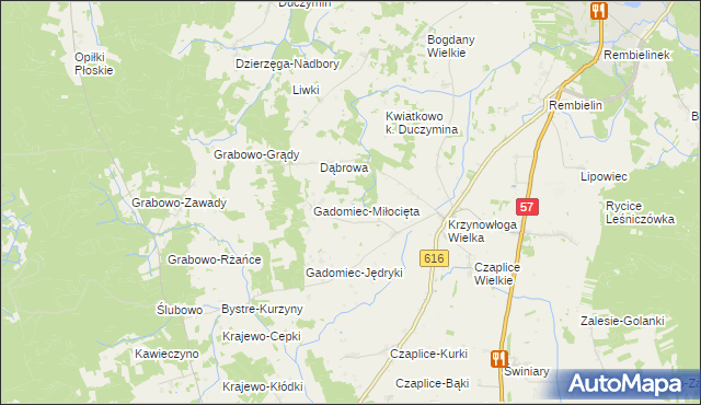 mapa Gadomiec-Peronie, Gadomiec-Peronie na mapie Targeo