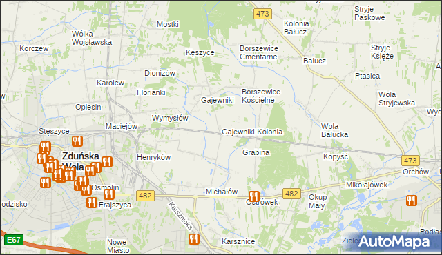 mapa Gajewniki-Kolonia, Gajewniki-Kolonia na mapie Targeo