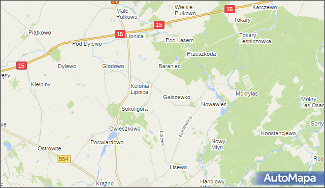 mapa Gałczewko, Gałczewko na mapie Targeo