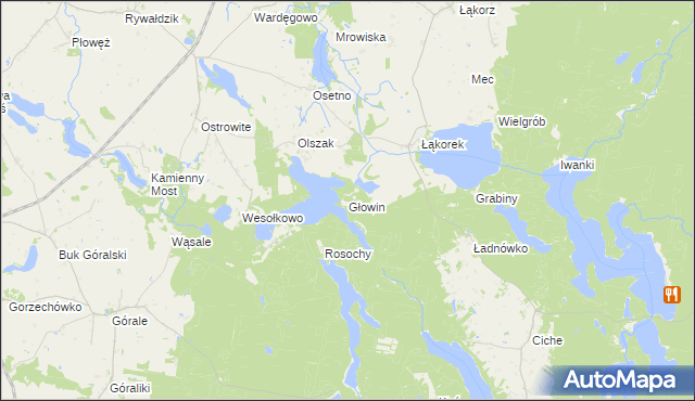 mapa Głowin, Głowin na mapie Targeo