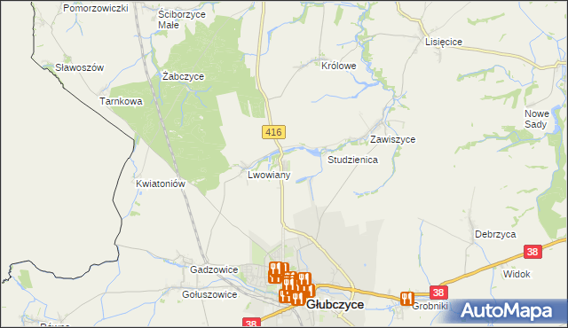 mapa Głubczyce-Sady, Głubczyce-Sady na mapie Targeo