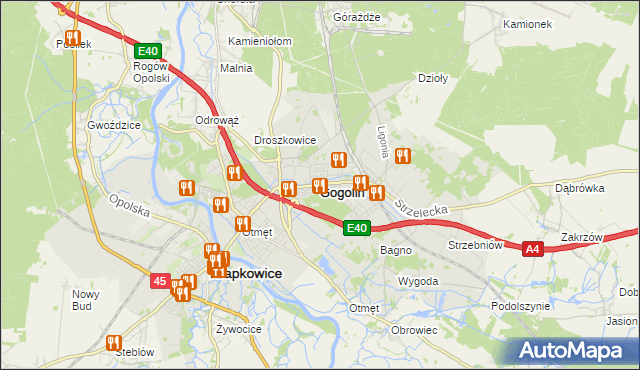 mapa Gogolin powiat krapkowicki, Gogolin powiat krapkowicki na mapie Targeo