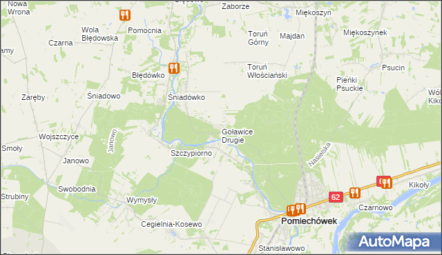 mapa Goławice Drugie, Goławice Drugie na mapie Targeo