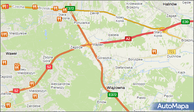 mapa Góraszka, Góraszka na mapie Targeo